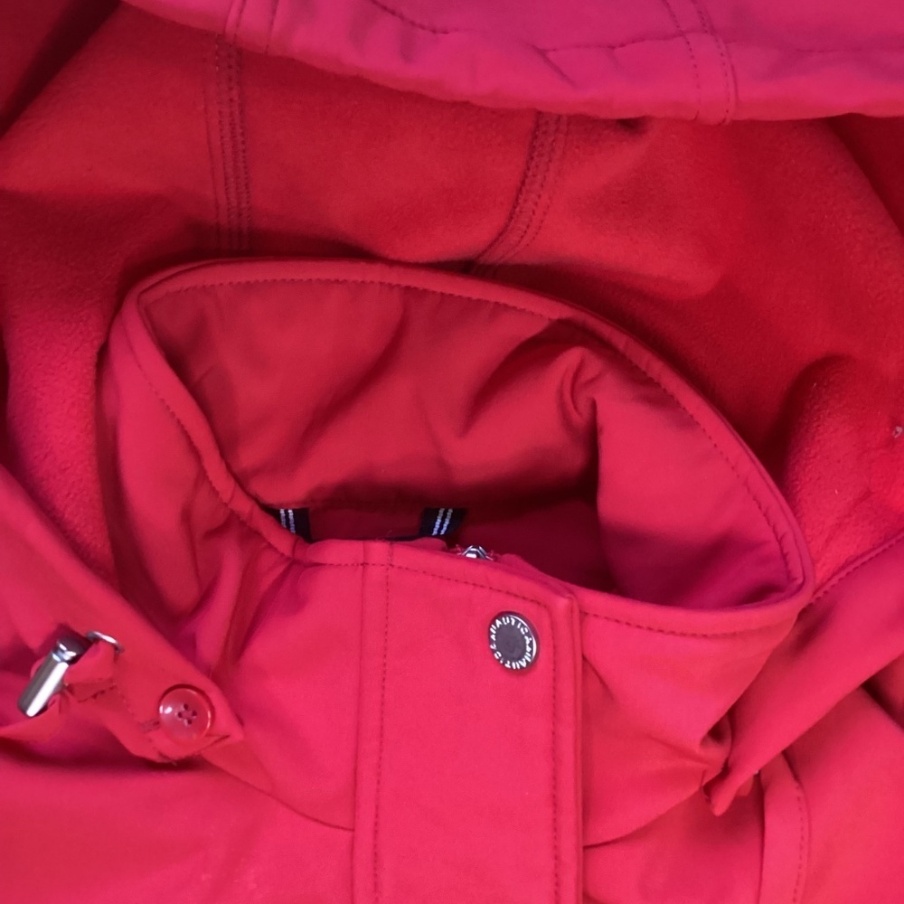 Nautica Fleece Lined Coat with Hood Red, Like new, see description for size - Picture 5 of 14